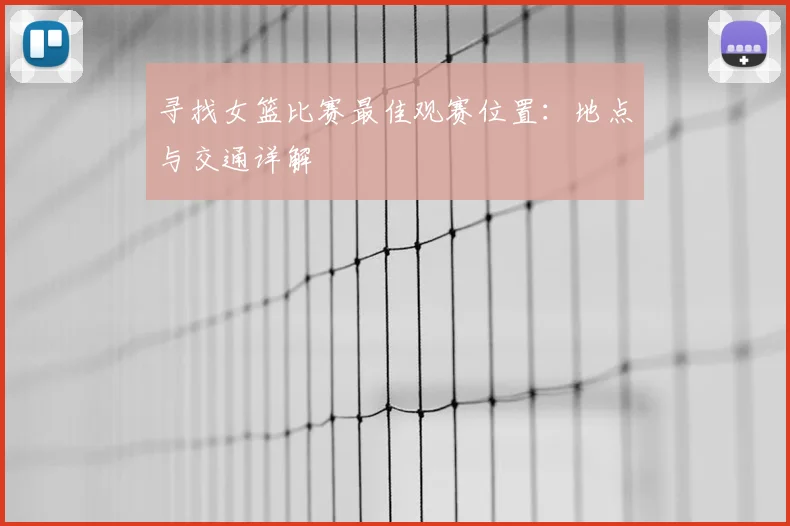 寻找女篮比赛最佳观赛位置：地点与交通详解